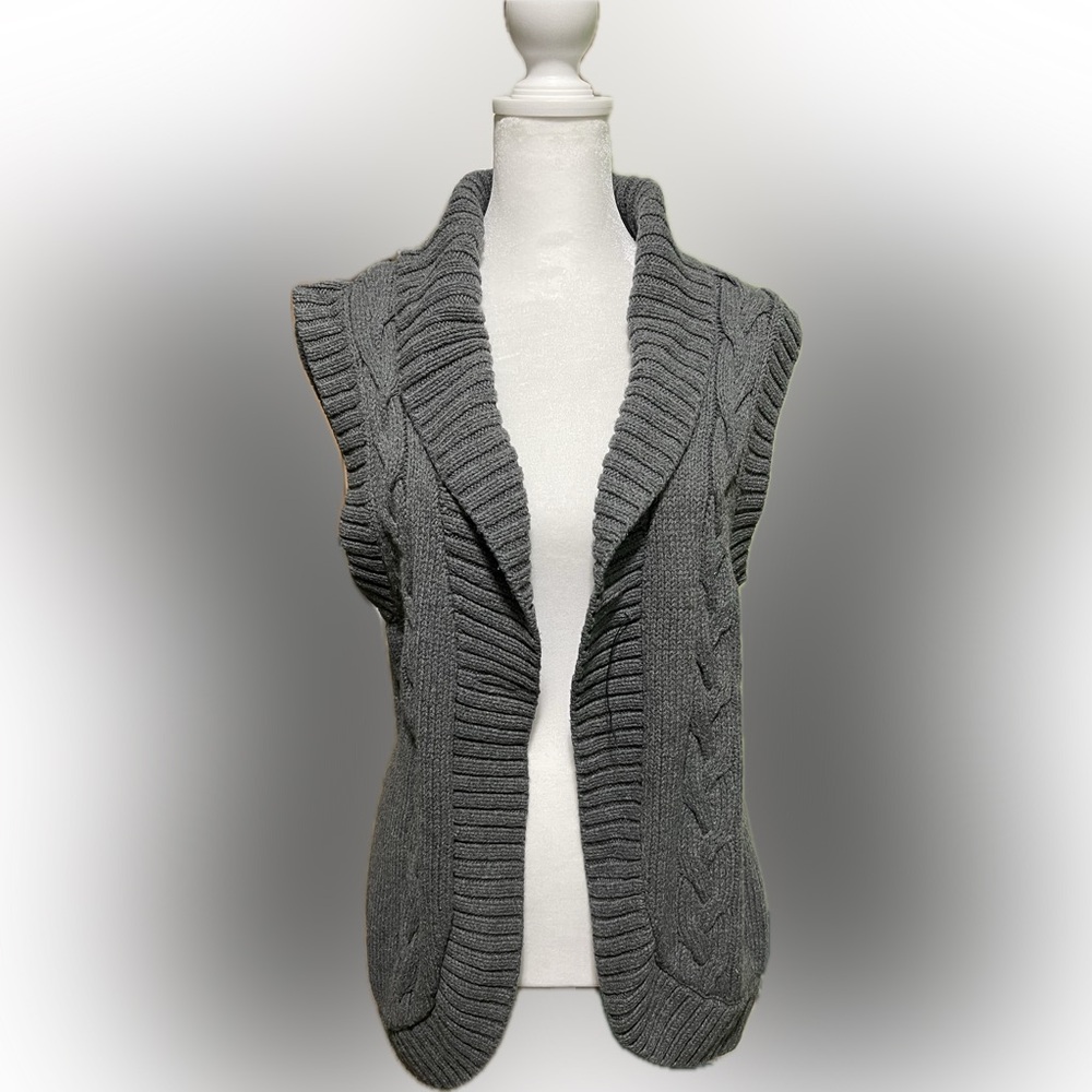 Christopher & Banks Gray Cardigan Sweater